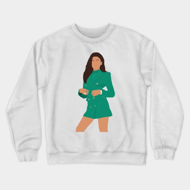 Zendaya in green dress Crewneck Sweatshirt by Ivanapcm